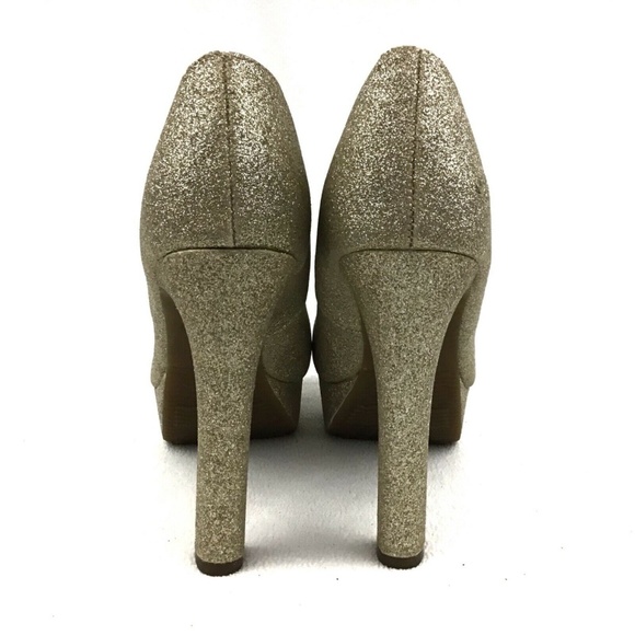 🦋Mossimo Gold Glitter Platform High Heels 7.5 - Picture 4 of 8